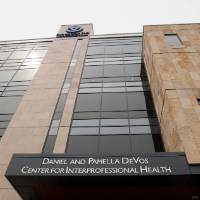Exterior of The Daniel and Pamella DeVos Center for Interprofessional Health